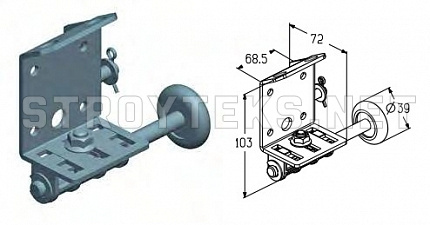Кронштейн роликовый нижний RBT-110L Кронштейн роликовый нижний RBT-110L